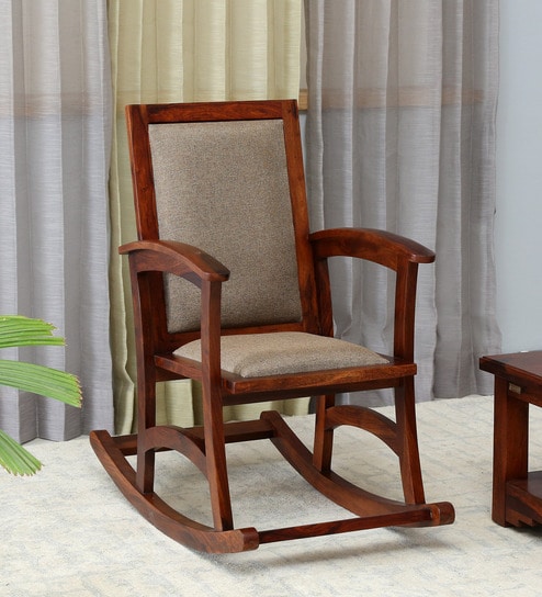 Buy Tucson Solid Wood Rocking Chair In Honey Oak Finish By