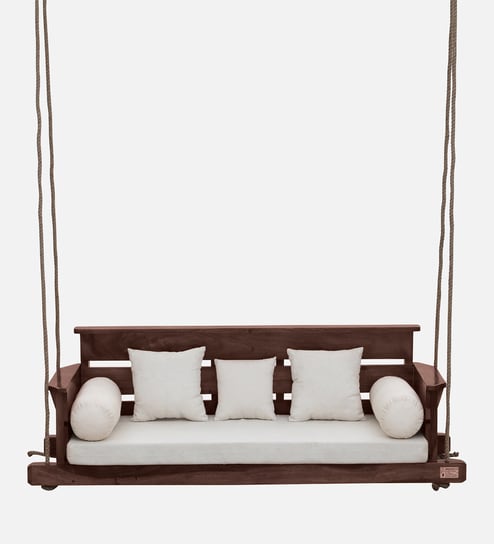 Breezy  Solid Wood Swing In Rosewood Finish