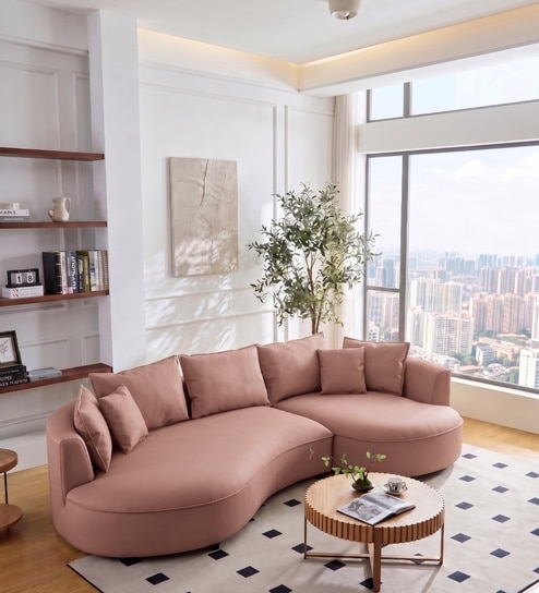 Solstice Modular Sofa In Blush Pink Color