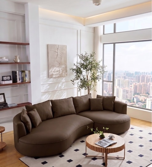 Solstice Modular Sofa In Dark Brown Color