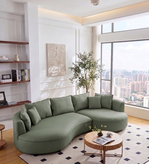 Solstice Modular Sofa In Frosty Green Color