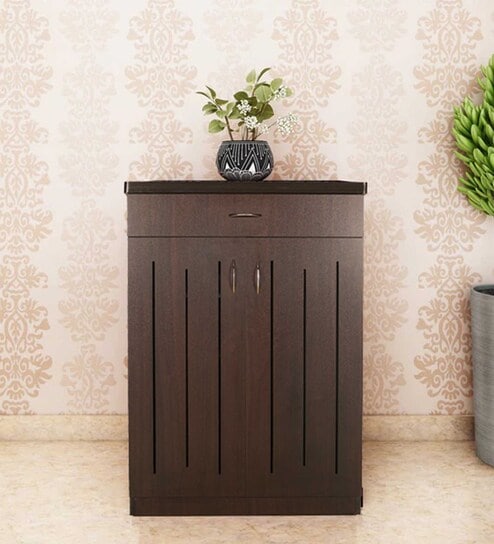 Buy Soncy Shoe Cabinet in Teak Finish at 25 OFF by Solace Craft Pepperfry