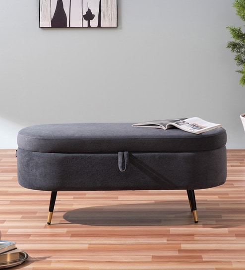 Sonsie Fabric Benches In Grey Colour