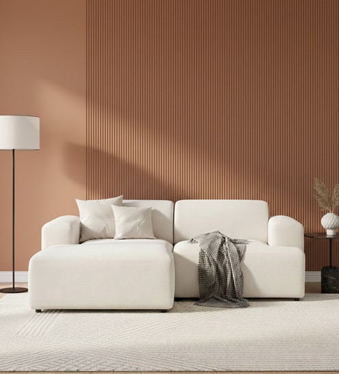 nestroots Sophisticated Comfort 2 Seater RHS Sofa In Cream Colour-picture-49