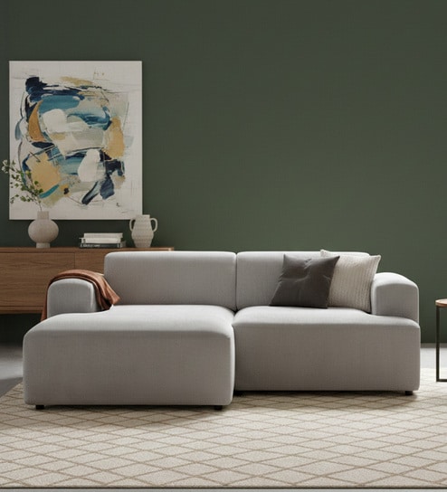 Sophisticated Comfort 2 Seater RHS Sofa In Light Grey Colour-image-23