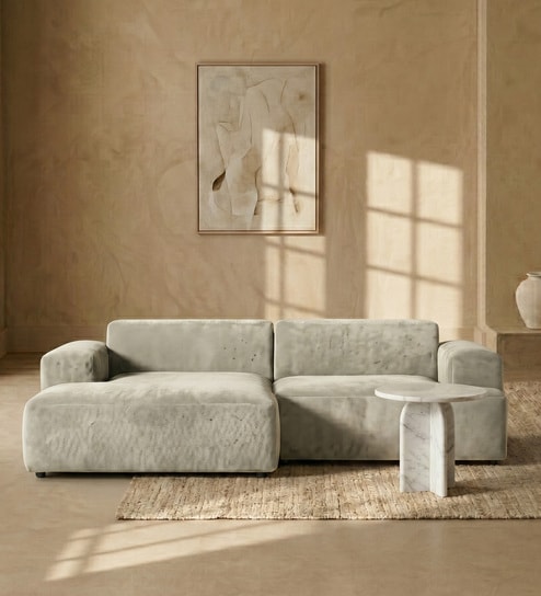 Sophisticated Comfort 2 Seater RHS Sofa In White Colour