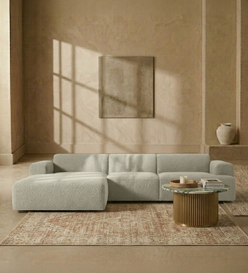 Sophisticated Comfort 3 Seater RHS Sofa In Cream Colour