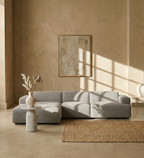 Sophisticated Comfort 3 Seater RHS Sofa In Dark Grey Colour