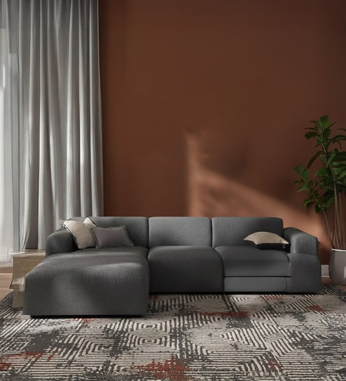 Sophisticated Comfort 3 Seater RHS Sofa In Dark Grey Colour-image-48