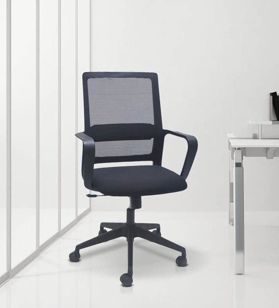 Buy Sos Aeon Ergonomic Chair In Black Colour By Spacewood Online Mid Back Ergonomic Chairs Chairs Furniture Pepperfry Product