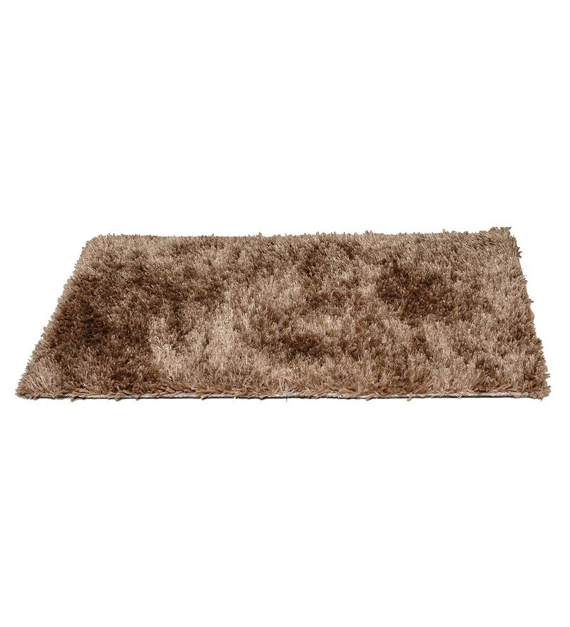 Buy Brown Microfibre Plain Solid 31X20 Inch Super Soft Door Mat by AVI