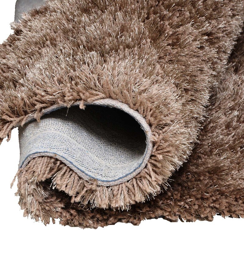 Buy Brown Microfibre Plain Solid 31X20 Inch Super Soft Door Mat by AVI