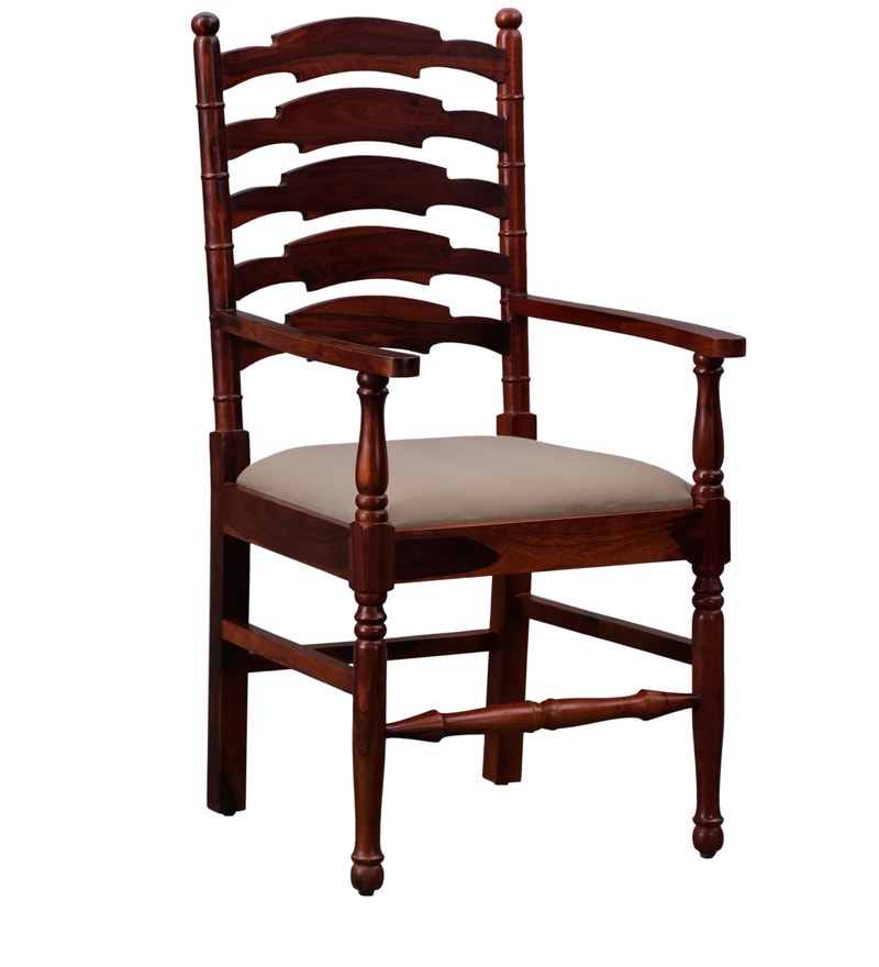 Buy Zenith Solid Wood Arm Chair in Honey Oak Finish by ...