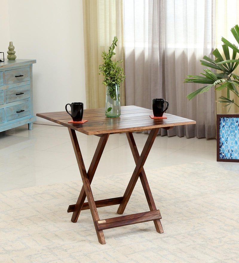Buy Harmony Solid Wood Folding Table in Provincial Teak Finish by
