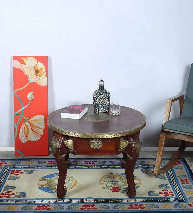 coffee table with elephant head legs