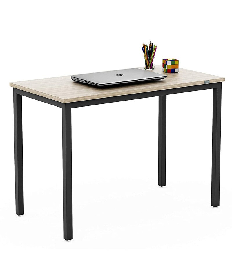 Buy Writing Table in Classic Cherry And Black Finish Online Contemporary Writing Tables