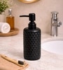 Black Plastic Diamond Cut 250 Ml Soap Dispenser