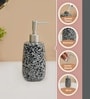 Black And White Ceramic Rounded Soap Dispenser
