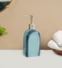 Sky Blue Ceramic Round Plain Soap Dispenser