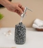 Black And White Ceramic Rounded Soap Dispenser