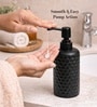Black Plastic Diamond Cut 250 Ml Soap Dispenser