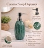 Green Ceramic Rounded Soap Dispenser