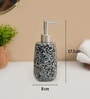 Black And White Ceramic Rounded Soap Dispenser