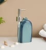 Sky Blue Ceramic Round Plain Soap Dispenser
