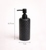 Black Plastic Diamond Cut 250 Ml Soap Dispenser
