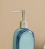 Sky Blue Ceramic Round Plain Soap Dispenser