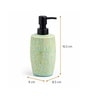 Teal Green Ceramic Oblong Wave Soap Dispenser