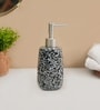 Black And White Ceramic Rounded Soap Dispenser