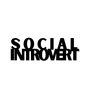 Social Introvert Black Mild Steel Wall Art