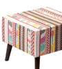 Hues Fabric Seating Stools in Multi Color with (Set of 2)