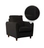 Sofia 1 Seater Sofa in Charcoal Grey Colour