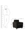 Sofia 1 Seater Sofa in Charcoal Grey Colour
