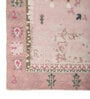 Soft Abstract Distressed Floral Rug 6X9 ft| Medium Rose & Wasabi Carpet Dhurrie