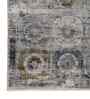 Blue And Grey Abstract Polyester 4X6 Feet Machine Made Carpet