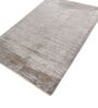 Silver And White Abstract Polyester 5X7 Feet Machine Made Carpet