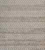 White And Beige Abstract Polyester 5X7 Feet Machine Made Carpet
