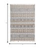White Traditional Polyester 5X7 Feet Machine Made Carpet