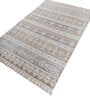 White Traditional Polyester 5X7 Feet Machine Made Carpet