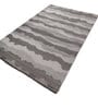 Grey And Blue Abstract Polyester 6.5X9 Feet Machine Made Carpet