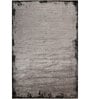 Grey And Black Abstract Polyester 6.5X9 Feet Machine Made Carpet