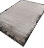 Grey And Black Abstract Polyester 6.5X9 Feet Machine Made Carpet