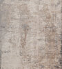 Beige And Brown Abstract Polyester 6.5X9 Feet Machine Made Carpet
