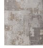 Grey And White Abstract Polyester 6.5X9 Feet Machine Made Carpet