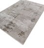 White And Grey Abstract Polyester 6.5X9 Feet Machine Made Carpet