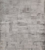 White And Grey Abstract Viscose 6.5X9 Feet Machine Made Carpet
