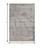 White And Grey Abstract Viscose 6.5X9 Feet Machine Made Carpet
